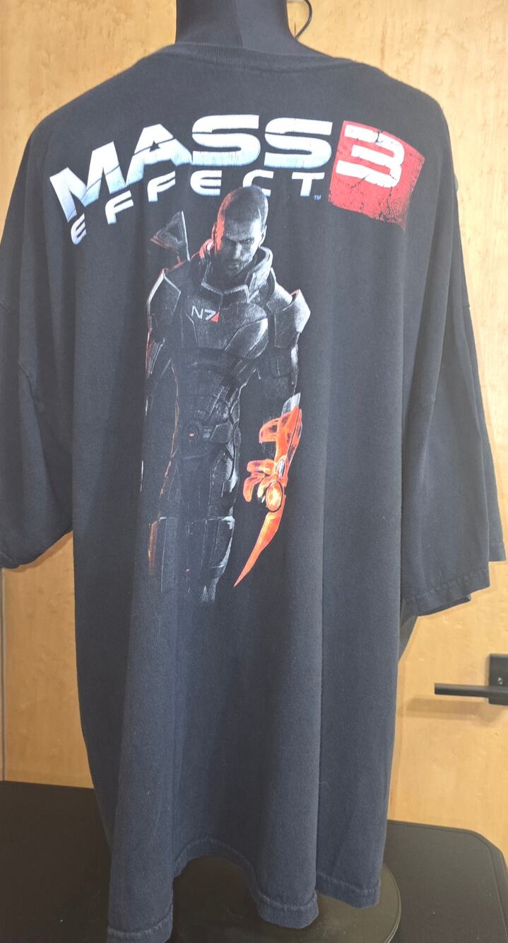 BioWare Mass Effect 3 Commander Shepard Graphic Black Men's XX L T-Shirt